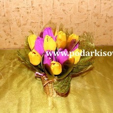 Корзиночка с Ferrero Rocher "Тюльпаны"